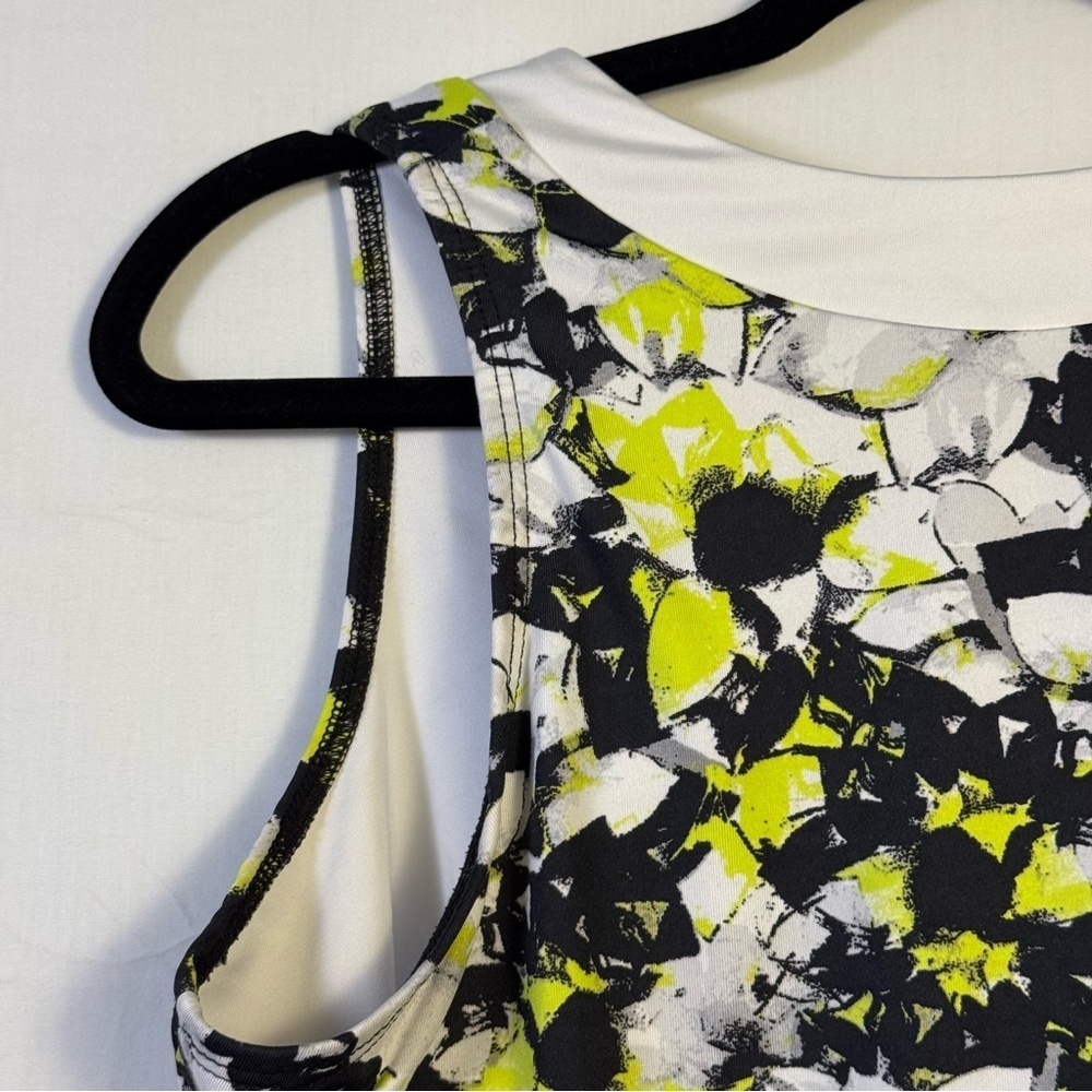 EleVen by Venus Williams Women's Floral Tank Top Yellow and Black Size M - Picture 4 of 5